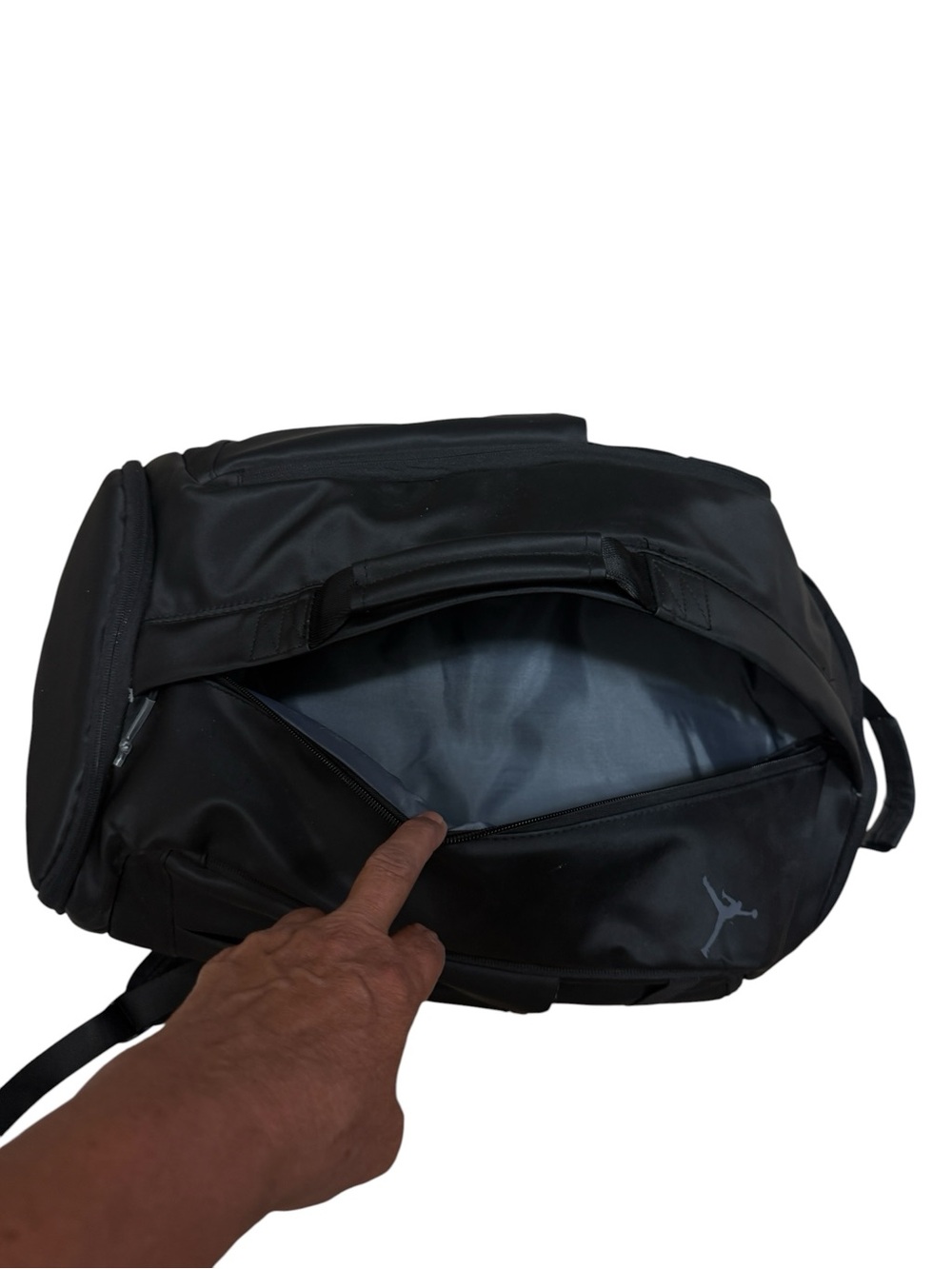 Jordan Black Men's Athletic Backpack with Subtle Jumpman - Picture 3 of 15